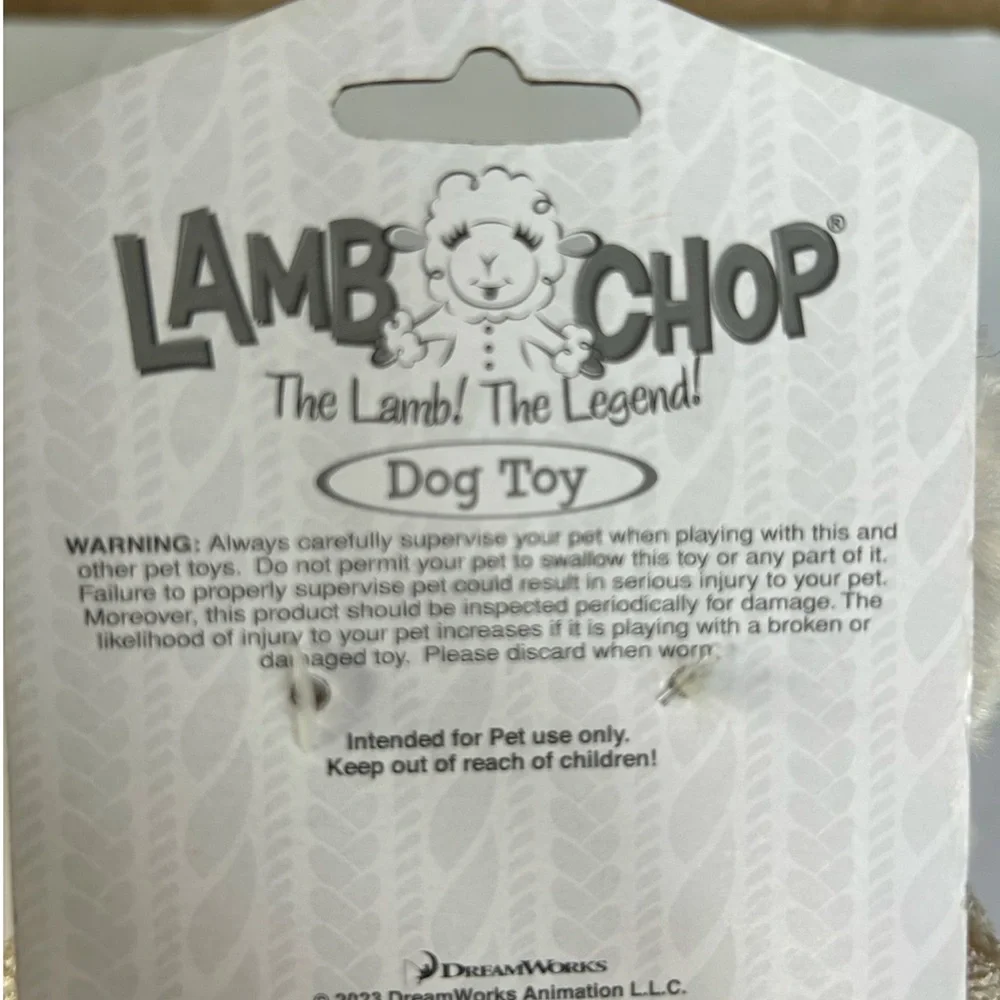 Lamb Chop L dog toy squeaky NEW